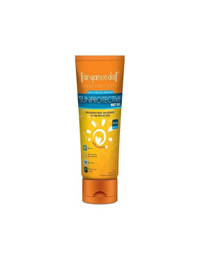 Aaryanveda Anti Photo Ageing Sunprotective Matte Gel (SPF-50) - 60 ML