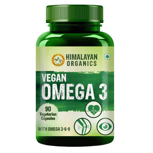 Himalayan Organics Vegan Omega 3 Vegetarian Capsules - 90 Caps