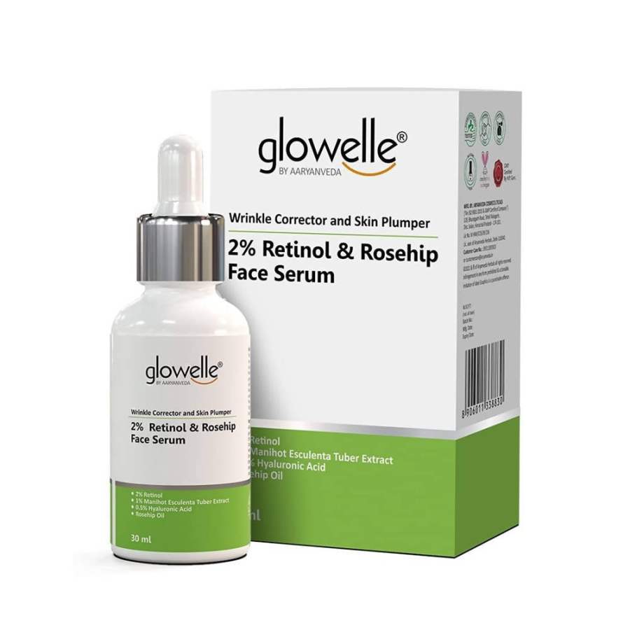 Aaryanveda Glowelle 2% Retinol & Rosehip Face Serum - 30 ML