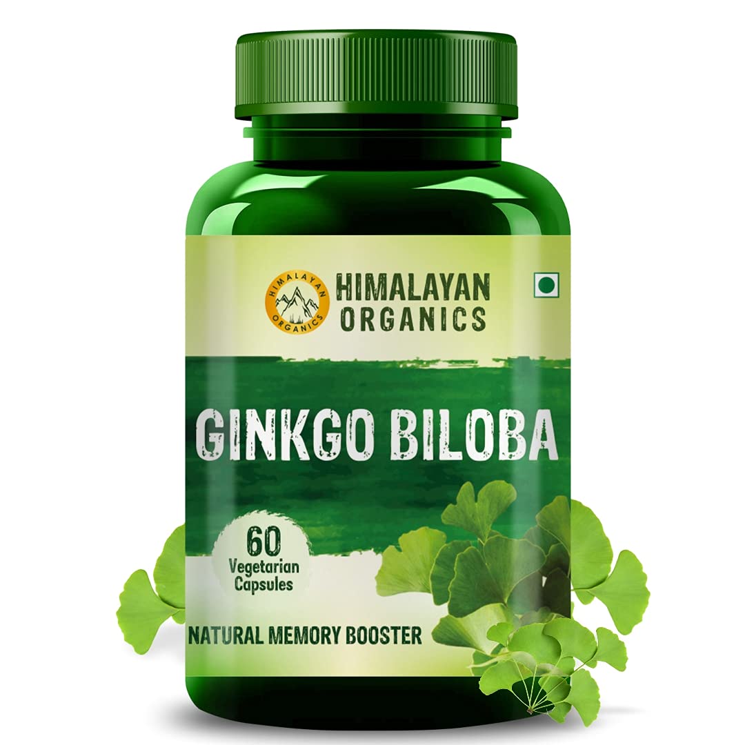 Himalayan Organics Ginkgo Biloba Vegetarian Capsules - 60 Caps