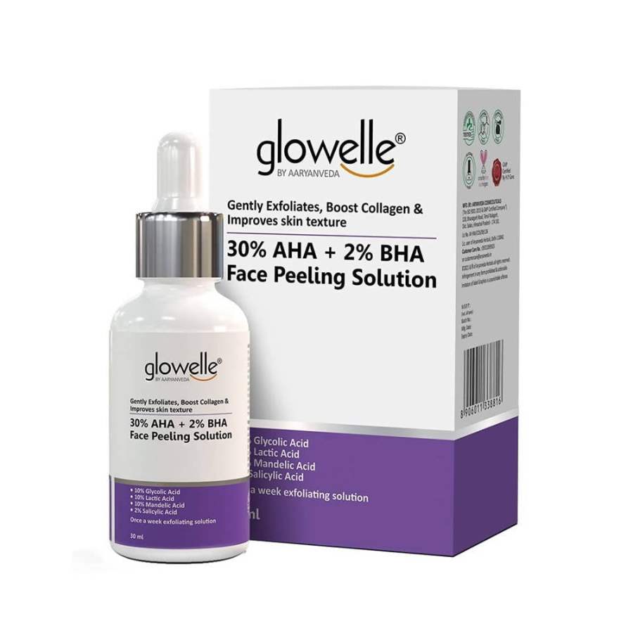 Aaryanveda Glowelle 30% AHA + 2% BHA Face Peeling Solution - 30 ML