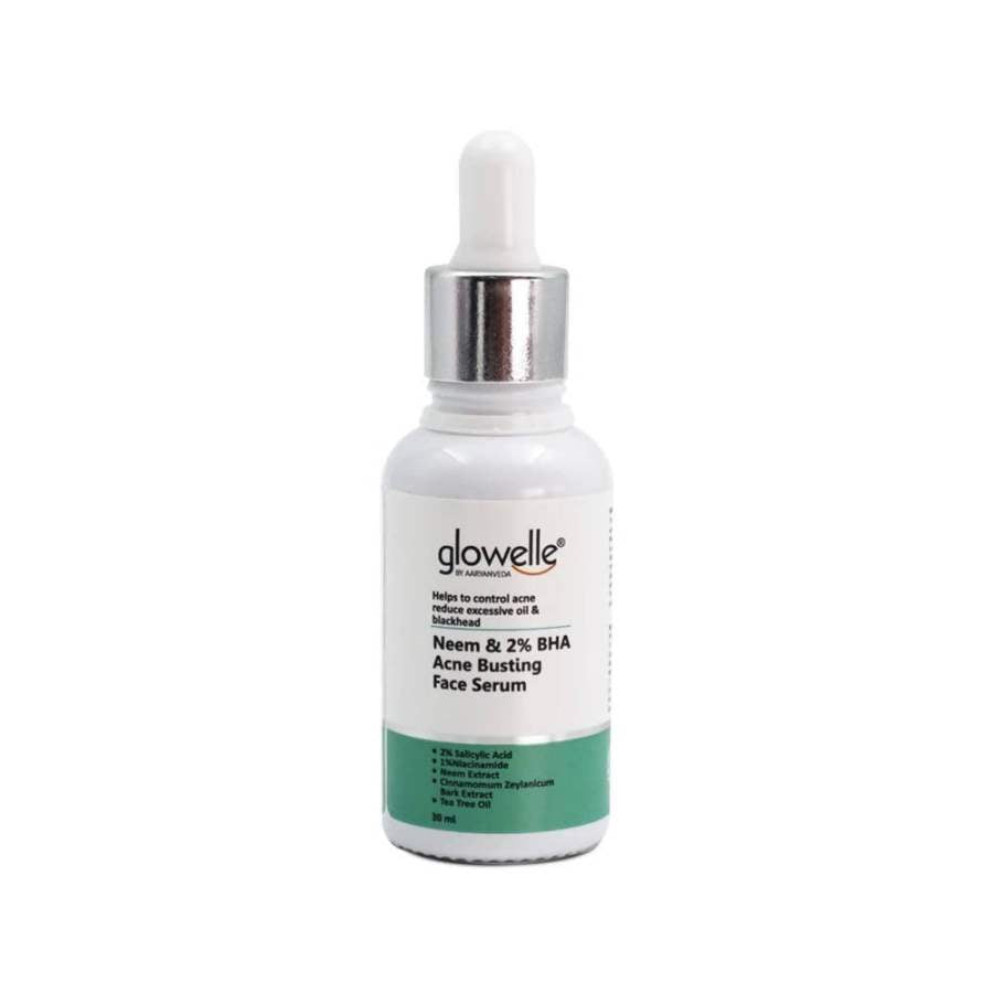 Aaryanveda Glowelle Neem & 2% BHA Acne Busting Face Serum - 30 ML