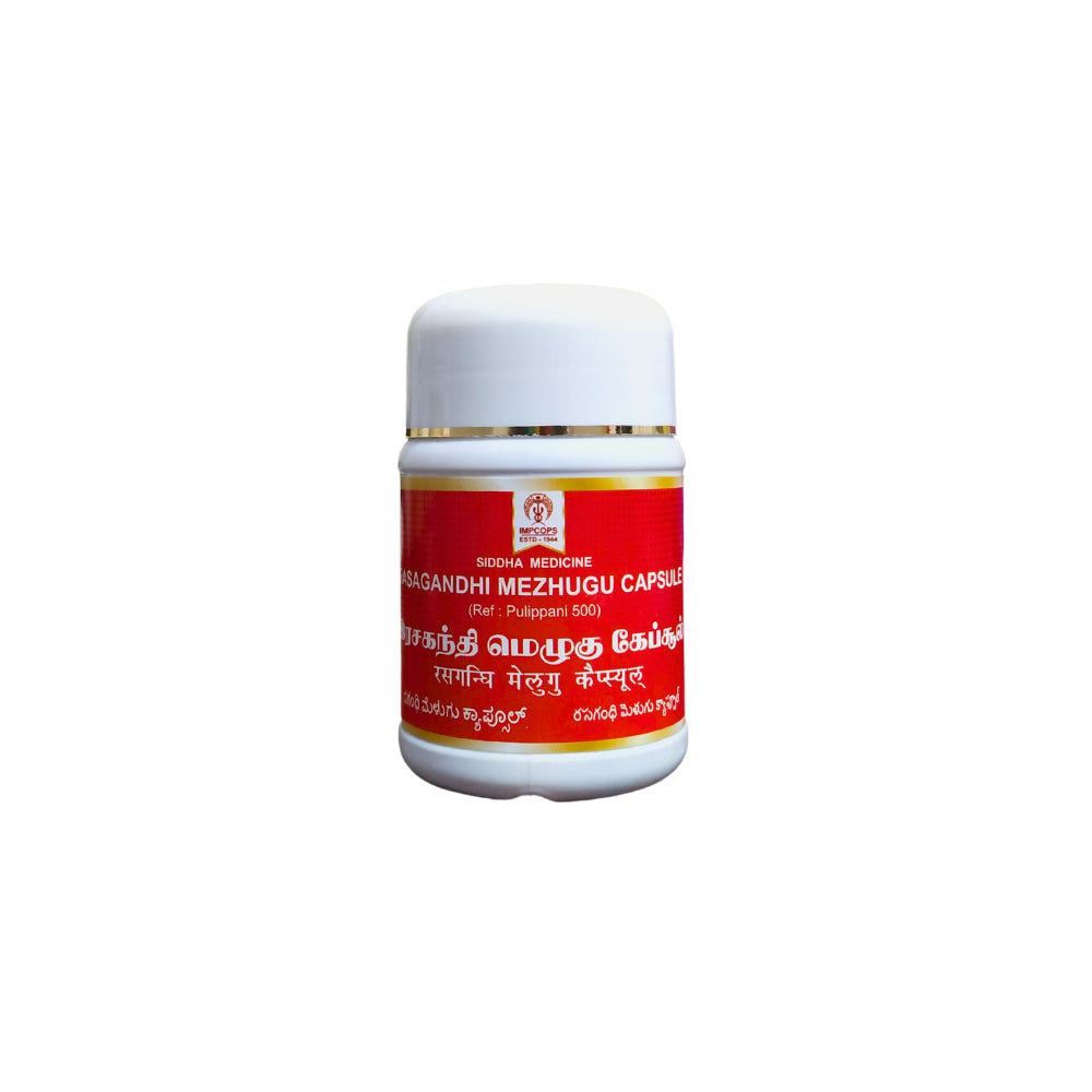 Impcops Ayurveda Rasagandhi mezhugu Capsules - 100 Capsules