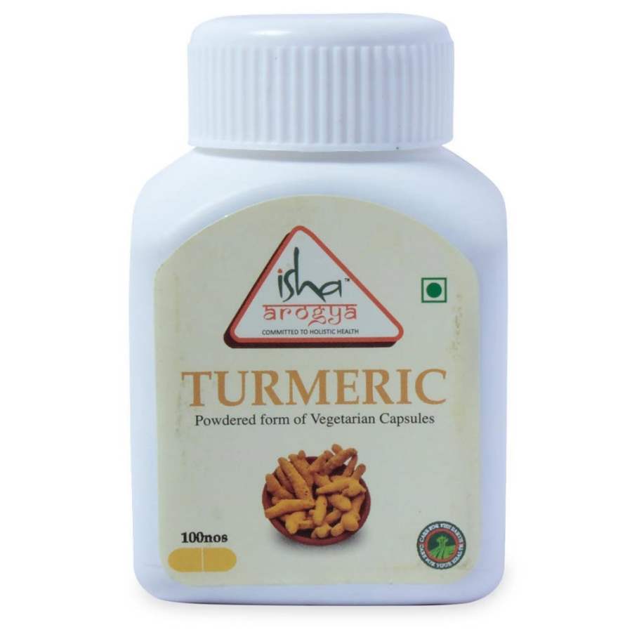 Isha Life Turmeric Powdered Form Of Vegetarian Capsules - 100 caps