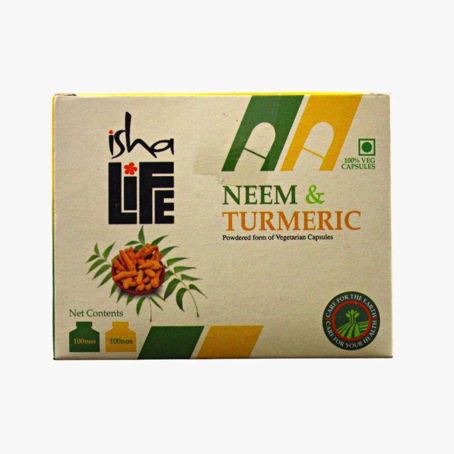 Isha Life Neem and Turmeric Capsules - 100 caps