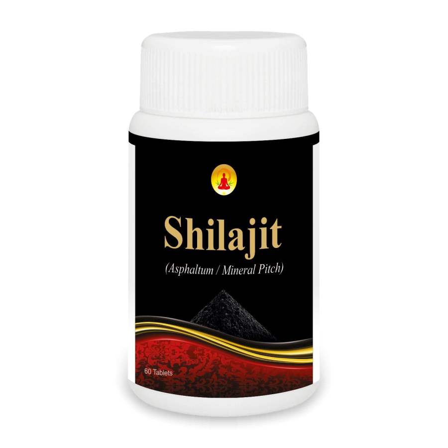 Jain Ayurveda Shilajit Asphaltum Mineral Pitch Tablets - 60 Tablets