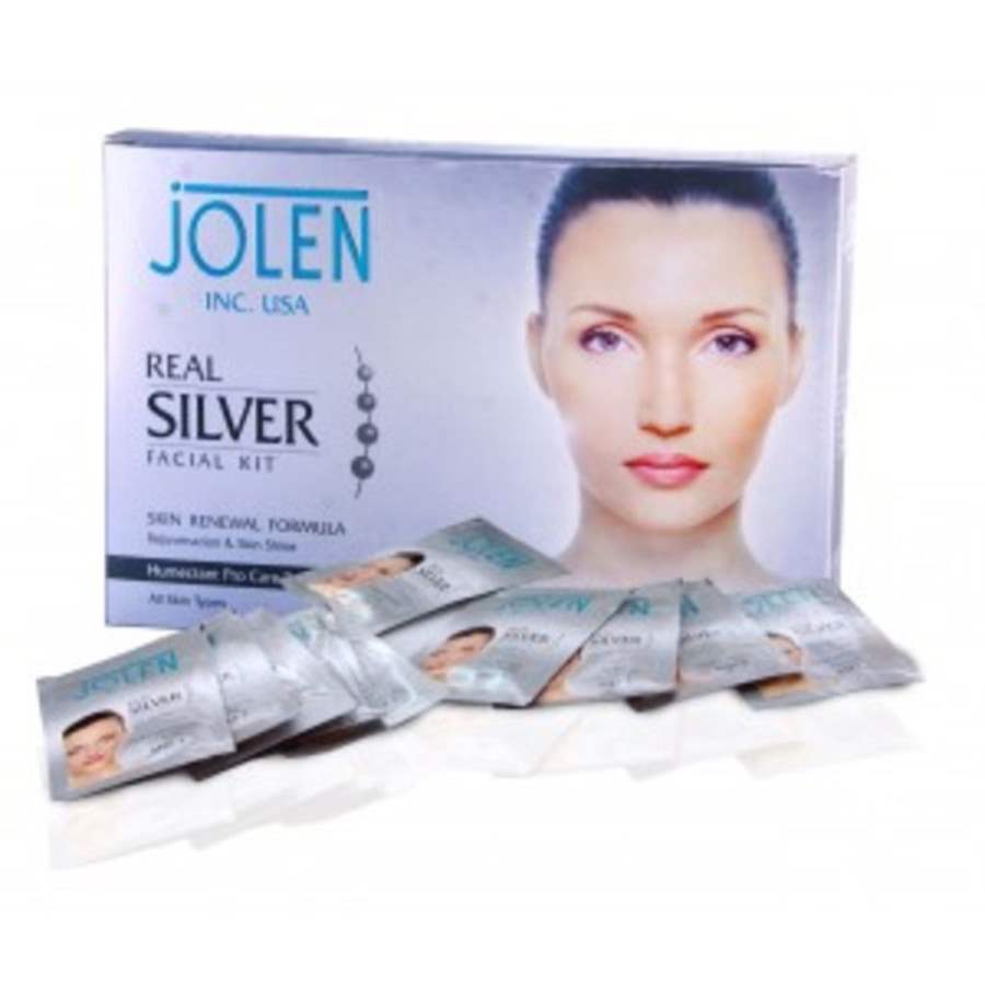 Jolen Real Silver Facial Kit - 200 GM