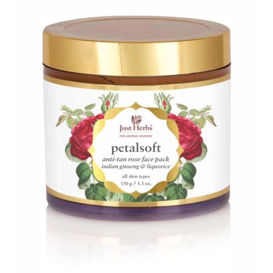 Just Herbs Petalsoft Anti Tan Rose Face Pack - 150 GM