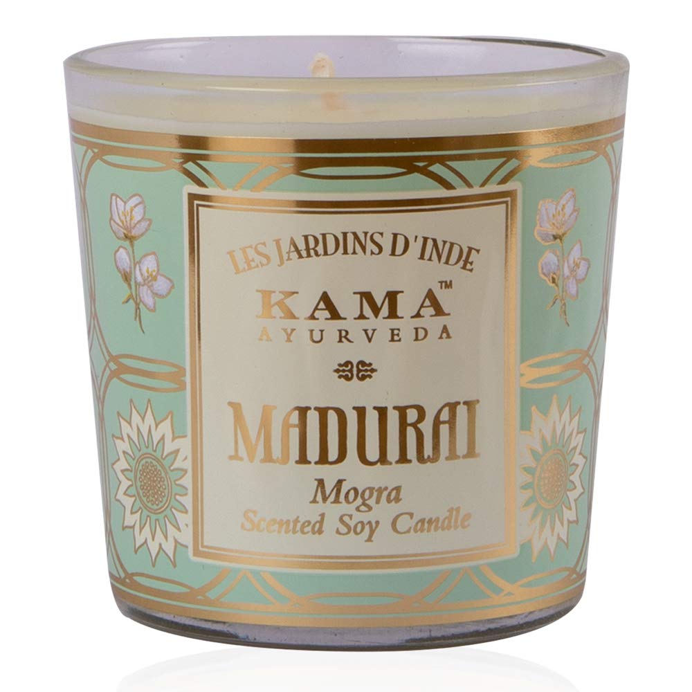 Kama Ayurveda Madurai Mogra Scented Soy Candle - 75 GM