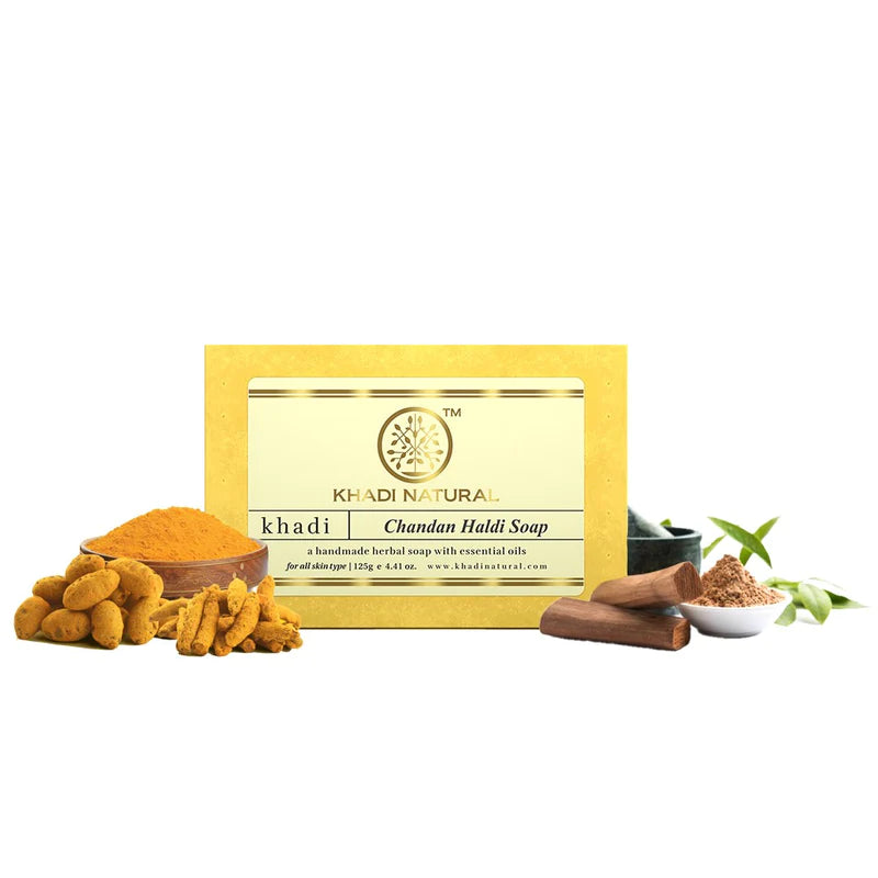 Khadi Natural Chandan Haldi Soap - 125 GM