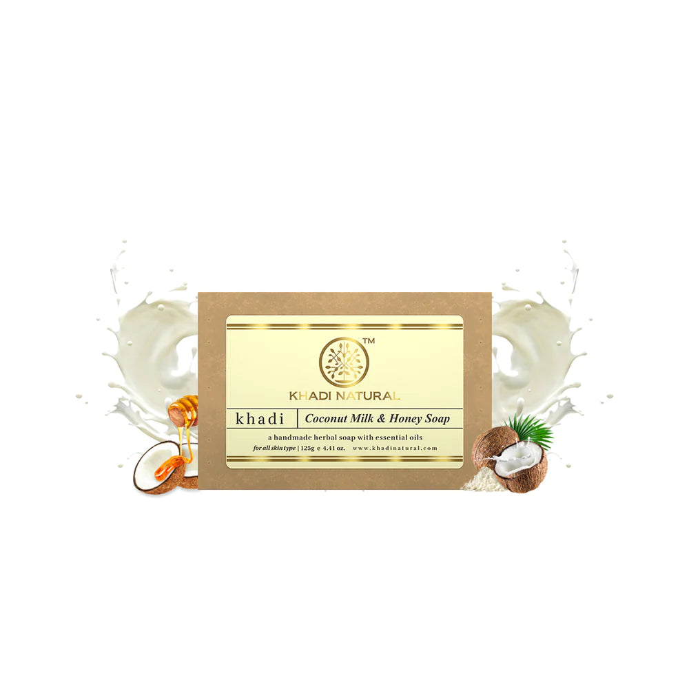 Khadi Natural Coconut Milk & Honey Soap - 125 GM