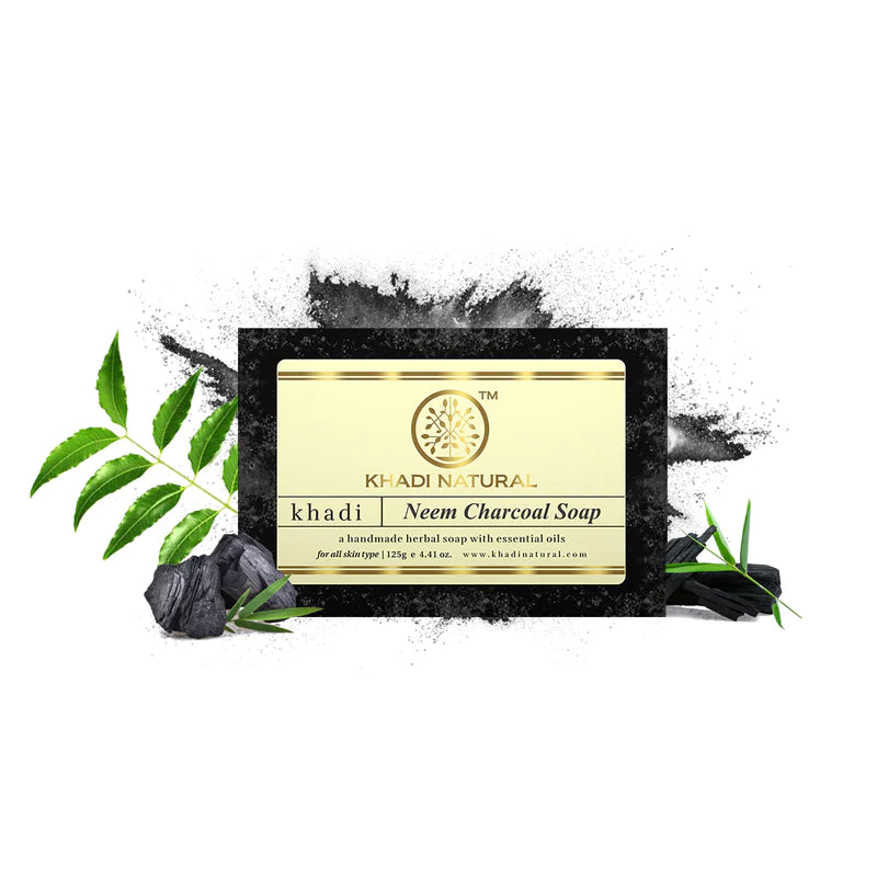 Khadi Natural Neem Charcoal Soap - 125 GM