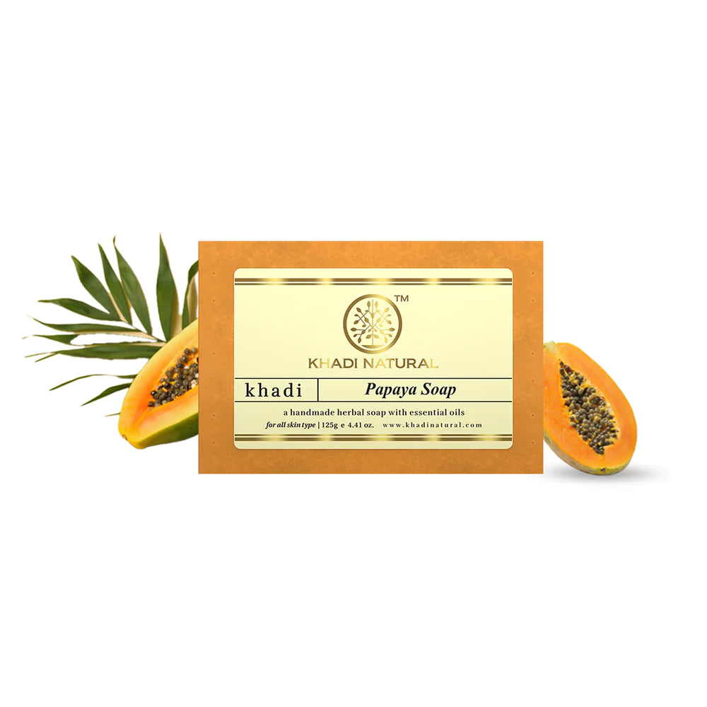 Khadi Natural Papaya Soap - 125 GM