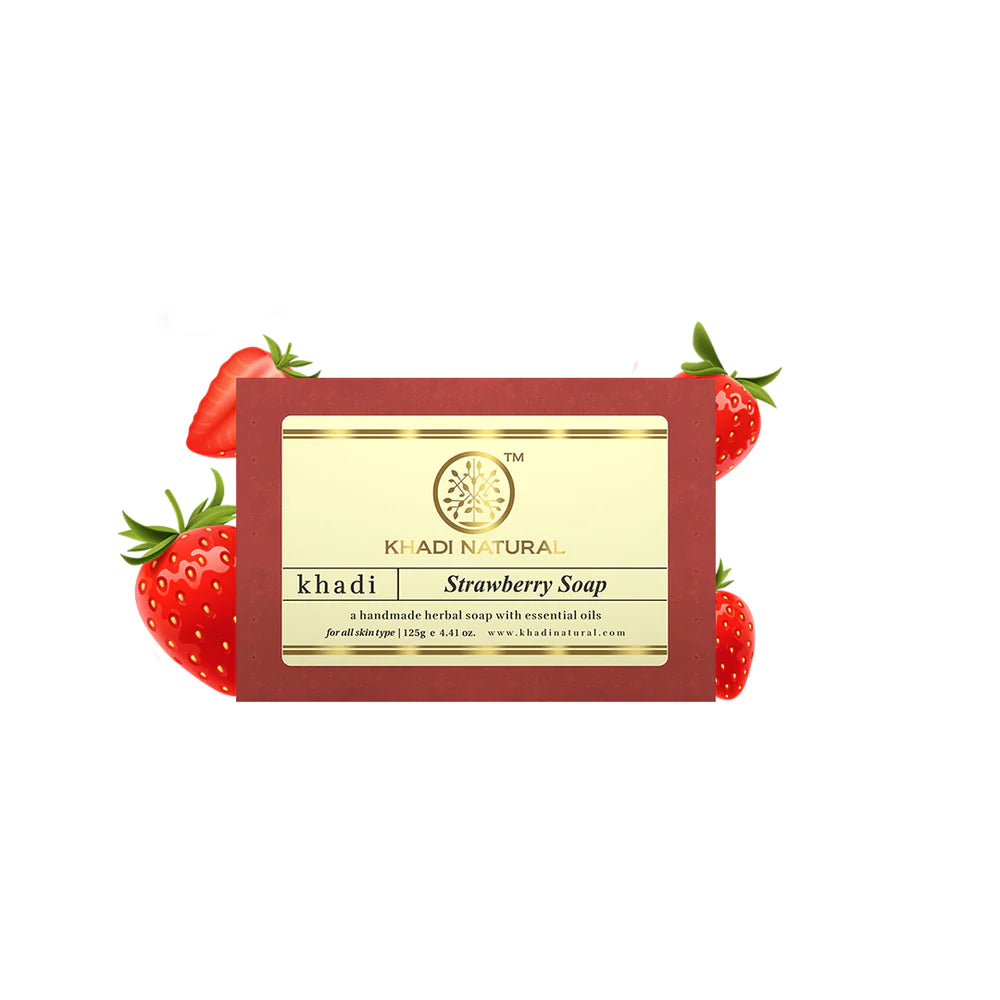 Khadi Natural Strawberry Soap - 125 GM