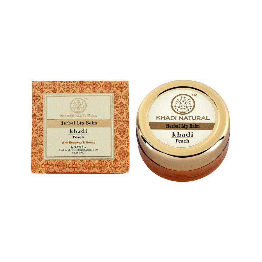 Khadi Natural Lip Balm Peach - 5GM