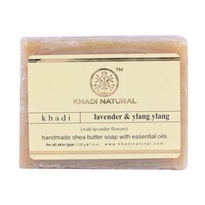 Khadi Natural Lavender Ylang Ylang With Lavender Flowers Soap - 100 GM