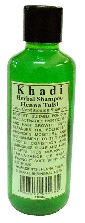 Khadi Natural Henna & Tulsi Shampoo green - 210 ML