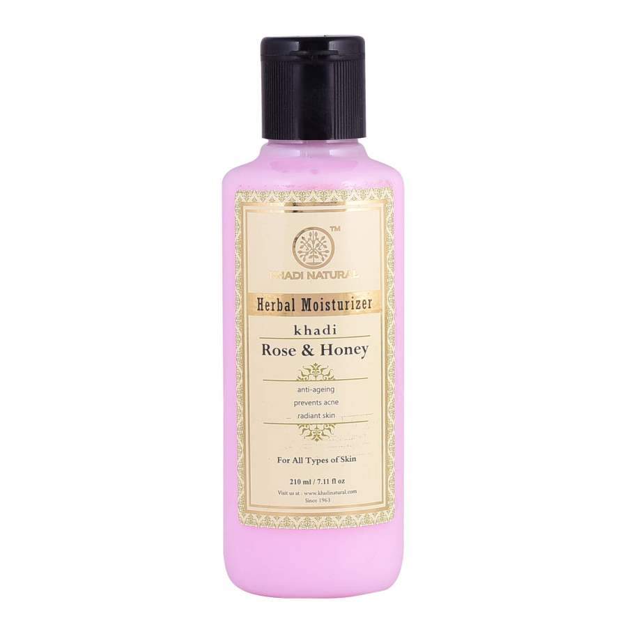 Khadi Natural Moisturising Lotion, Rose and Honey - 210 ML