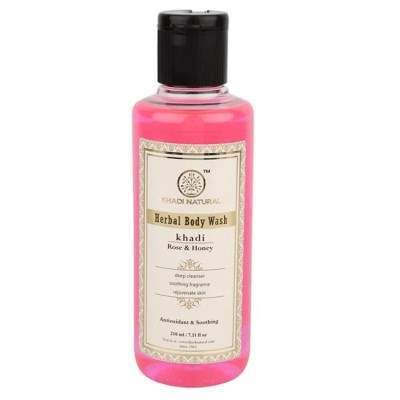 Khadi Natural Rose & Honey Herbal Body Wash - 210 ML