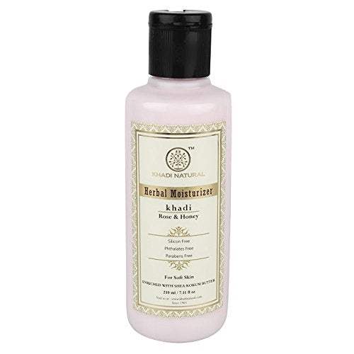 Khadi Natural Rose and Honey Moisturizer with Sheabutter - 210ml