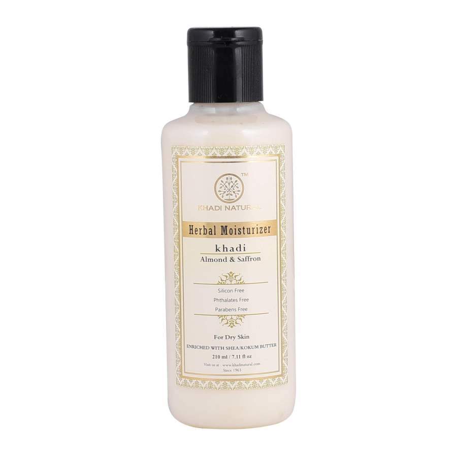 Khadi Natural Almond and Saffron Moisturizer - 210 ML