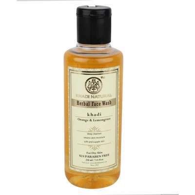 Khadi Natural Orange & Lemongrass Herbal Face Wash For Dry Skin - 210 ML