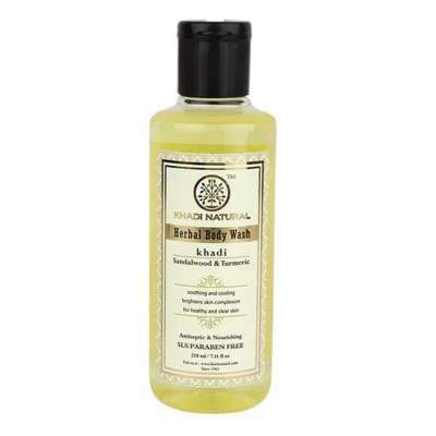 Khadi Natural Sandal & Turmeric Herbal Body Wash - 210 ML