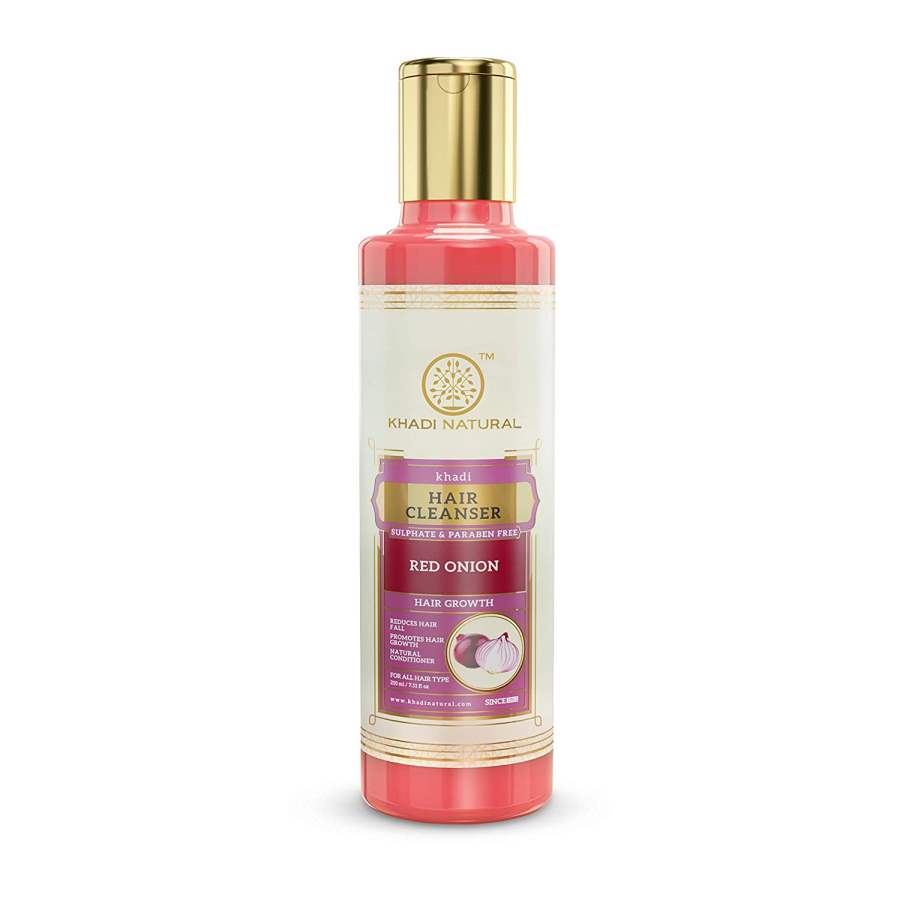 Khadi Natural Red Onion Cleanser Shampoo Sulphate Paraben Free - 210 ML