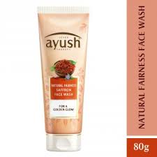 Lever Ayush Natural Fairness Saffron Face Wash - 80 GM