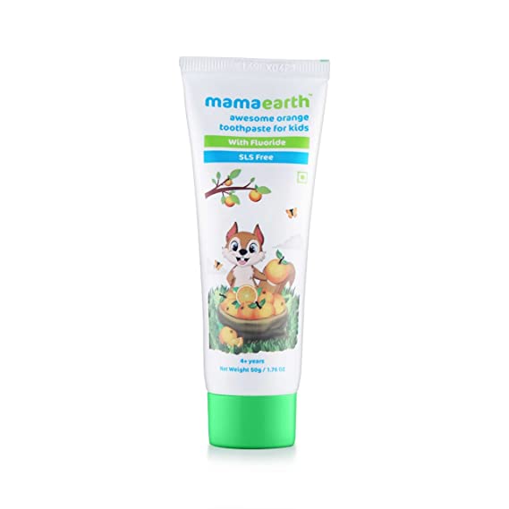 MamaEarth Awesome Orange Toothpaste For Kids - 50 GM