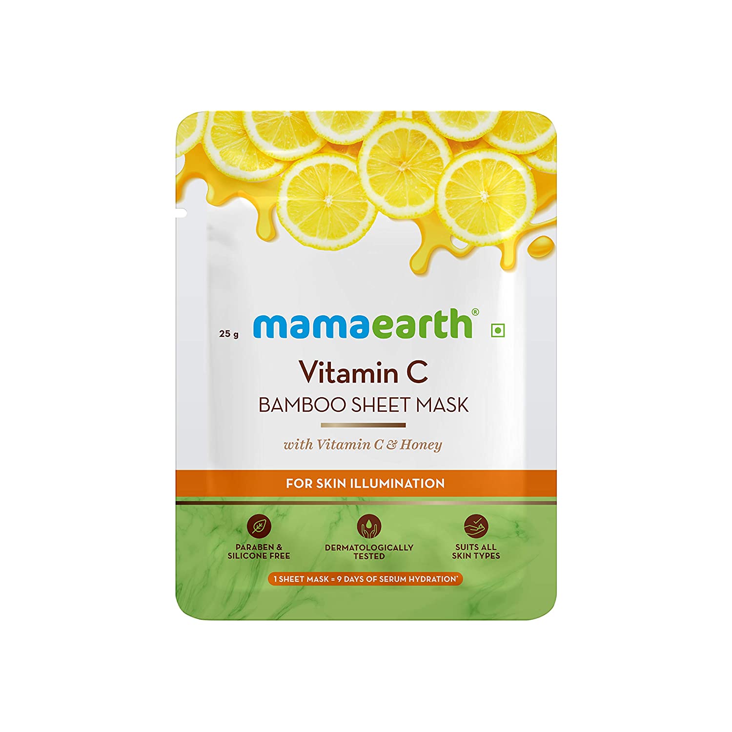 MamaEarth Vitamin C Bamboo Sheet Mask - 25 GM