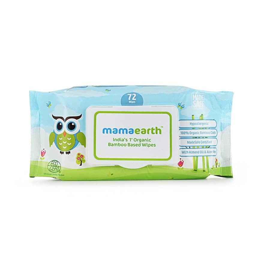 Mamaearth India's First Organic Bamboo Based Baby Wipes - 72 wipes