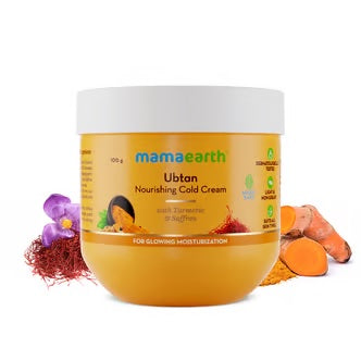 MamaEarth Ubtan Nourishing Cold Cream with Turmeric & Saffron - 100 GM