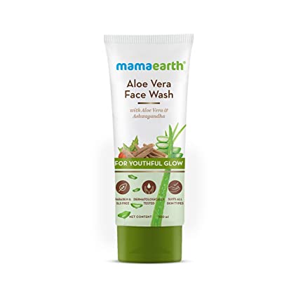 MamaEarth Aloe Vera Face Wash For Youthful Glow - 100 ML