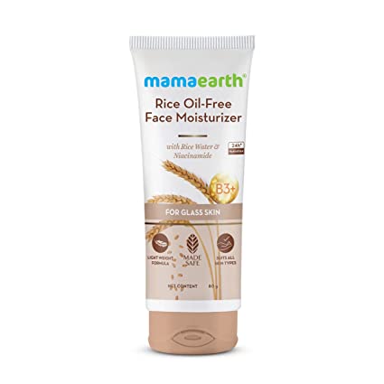 MamaEarth Rice Oil-Free Face Moisturizer With Rice Water & Niacinamide - 80 GM