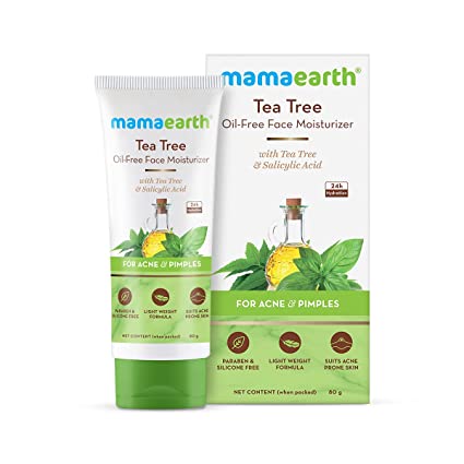 MamaEarth Tea Tree Oil-Free Face Moisturizer For Acne And Pimples - 80 ML