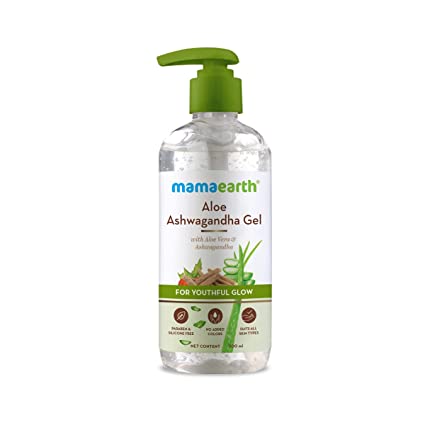 MamaEarth Aloe Ashwagandha Gel For Youthful Glow - 300 ML