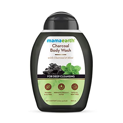 MamaEarth Charcoal Body Wash With Charcoal & Mint For Deep Cleansing - 300 ML