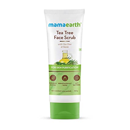 MamaEarth Tea Tree Face Scrub For Skin Purification - 100 GM