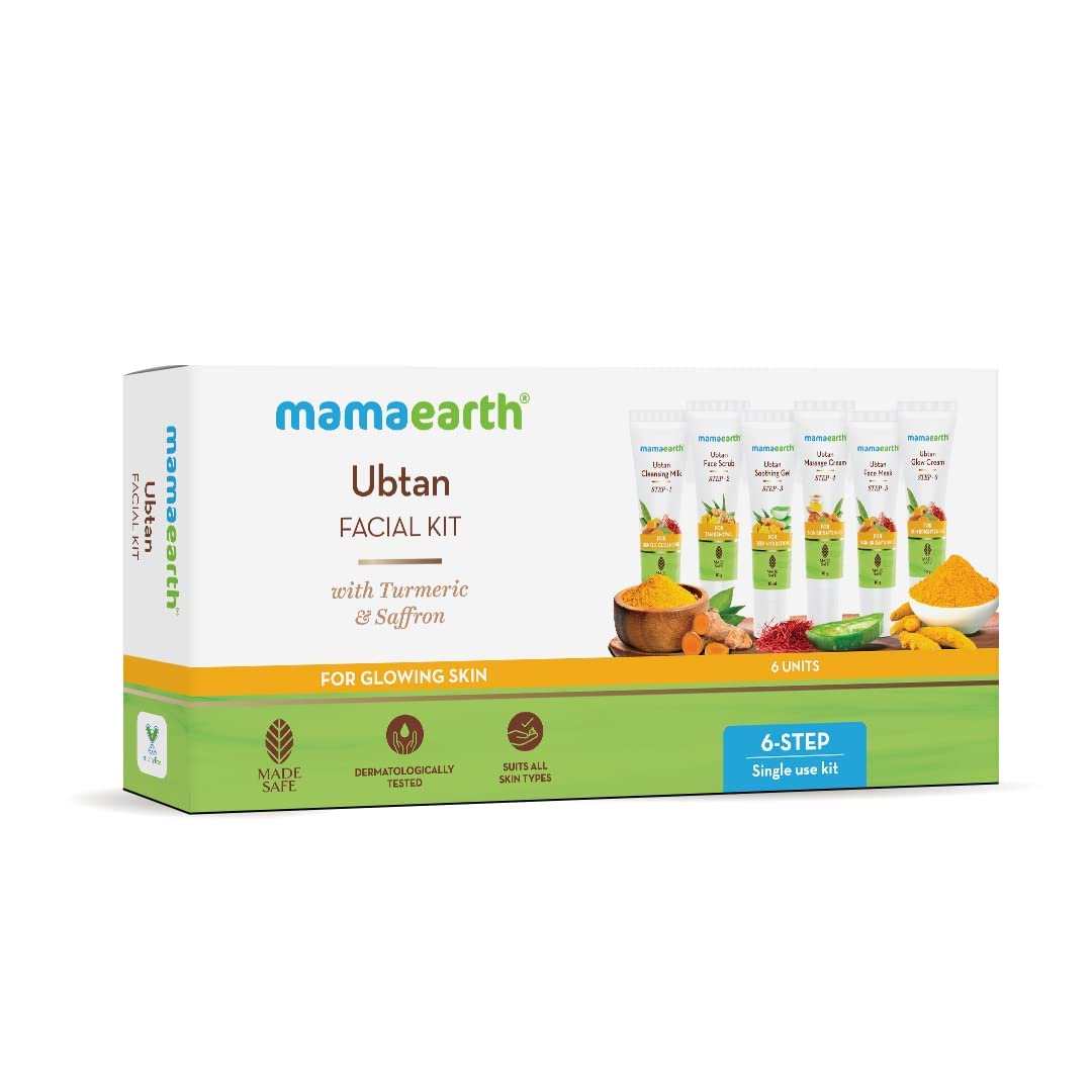 MamaEarth Ubtan Facial Kit with Turmeric & Saffron for Glowing Skin - 60 g