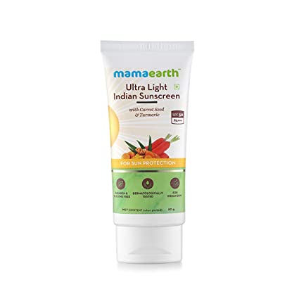 MamaEarth Ultra Light Indian Sunscreen For Sun Protection - 80 ML