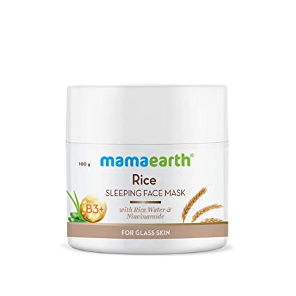 MamaEarth Rice Sleeping Face Mask With Rice Water & Niacinamide - 100 GM