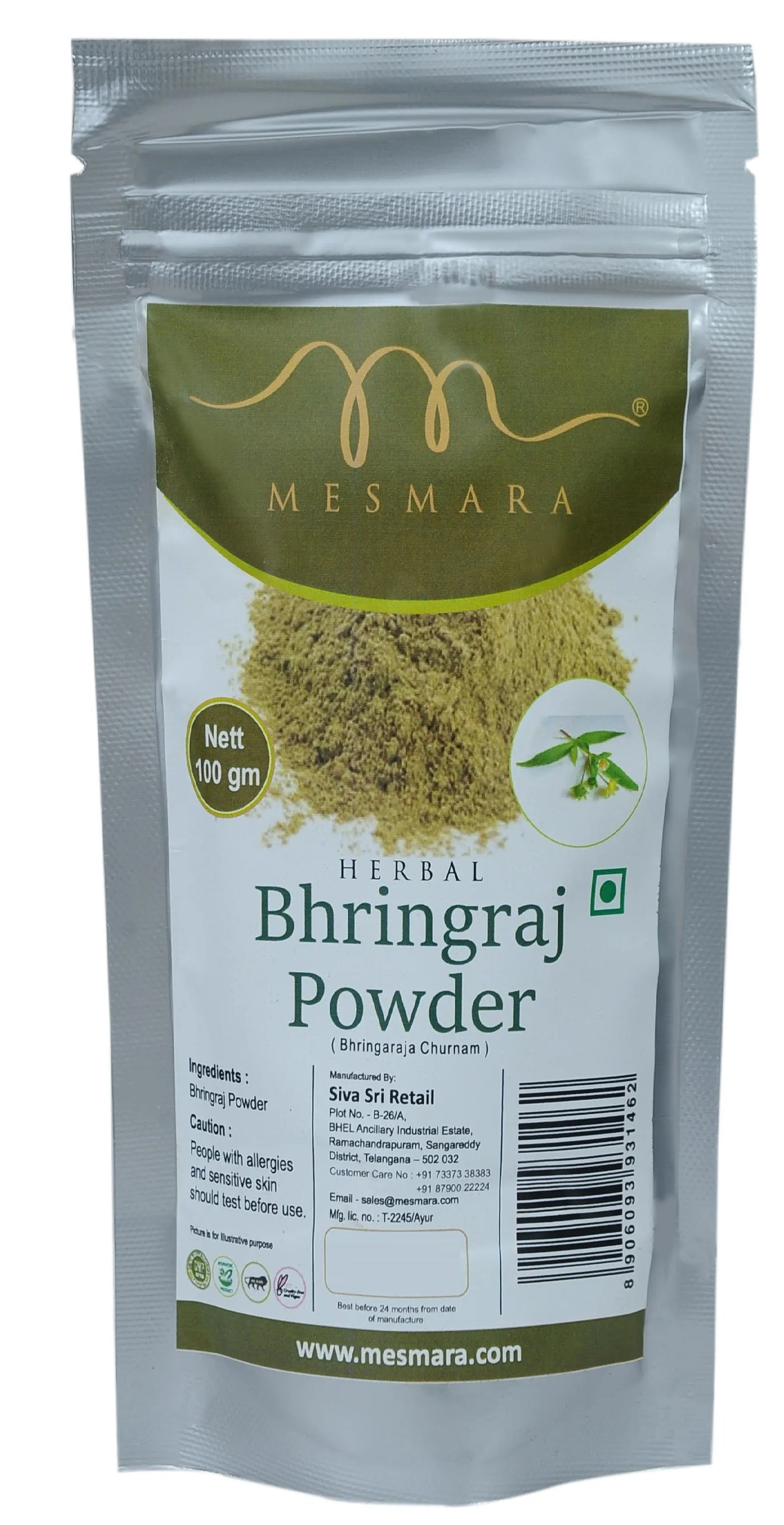 Mesmara Herbal Bhringraj Powder - 100 GM