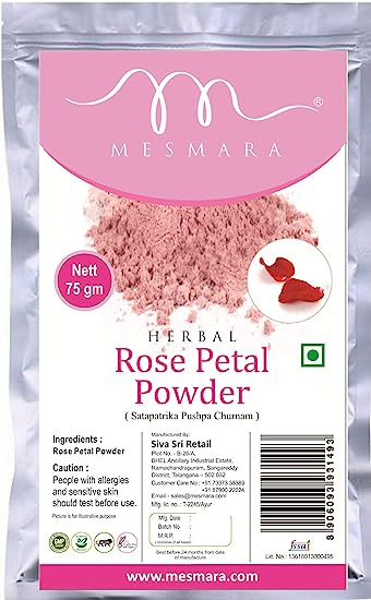 Mesmara Herbal Rose petal powder - 75 GM