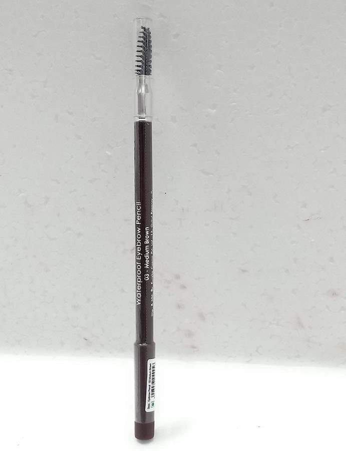 Miss Claire Waterproof Eyebrow Pencil 03 (Mascara Brush) Medium Brown - 1.4 G