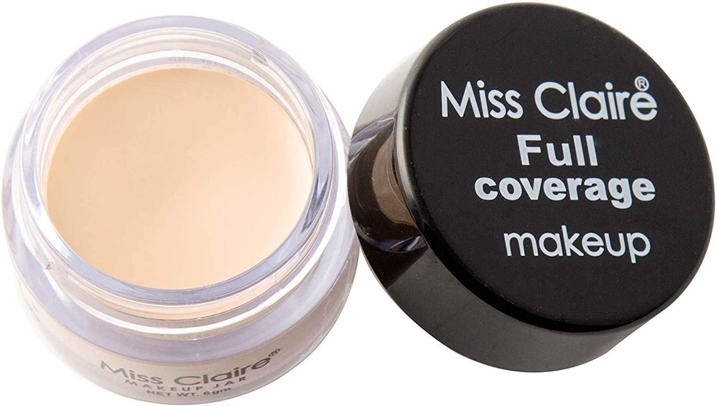 Miss Claire Full Coverage Makeup + Concealer #1 Beige - 6 g