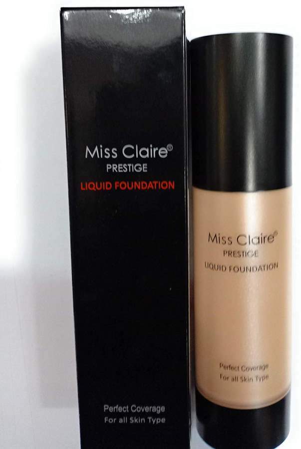 Miss Claire Prestige Liquid Foundation Perfect Coverage 21 Natural Beige - 35 ML