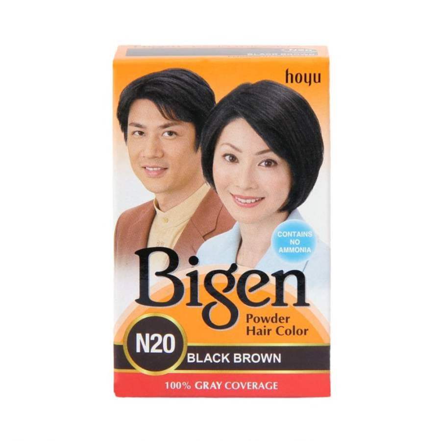 Bigen Powder Hair Color Black Brown N20 - 6 GM