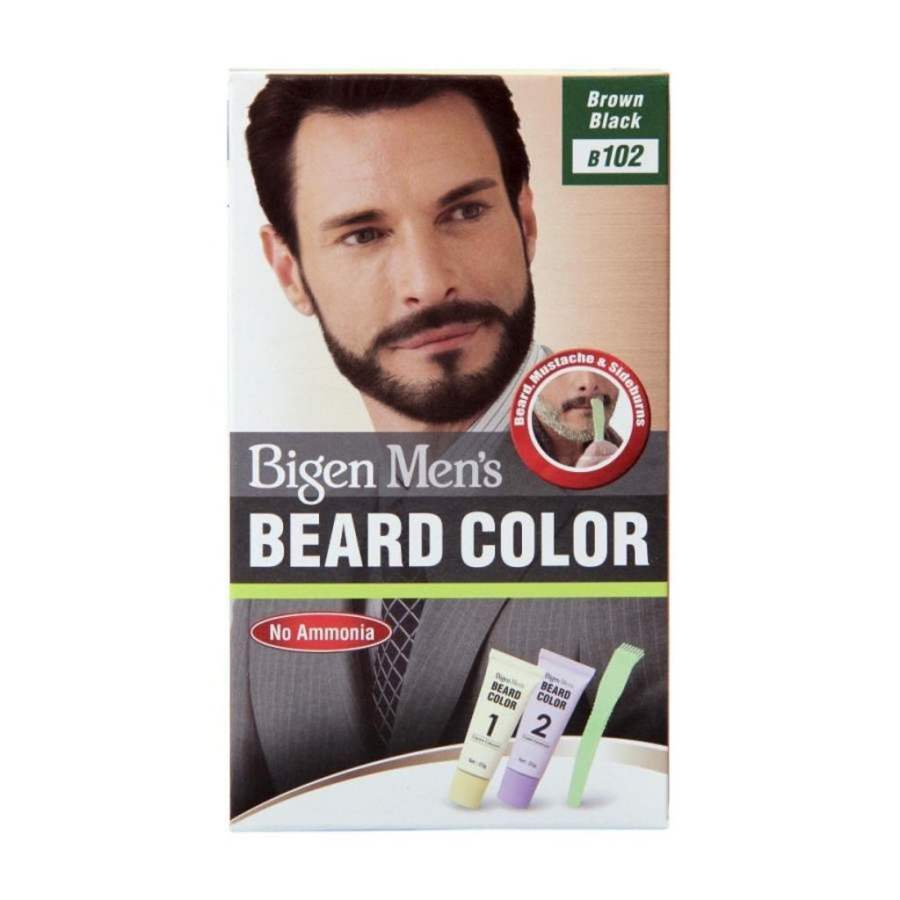 Bigen Mens Beard Color Brownish Black B102 - 40 GM