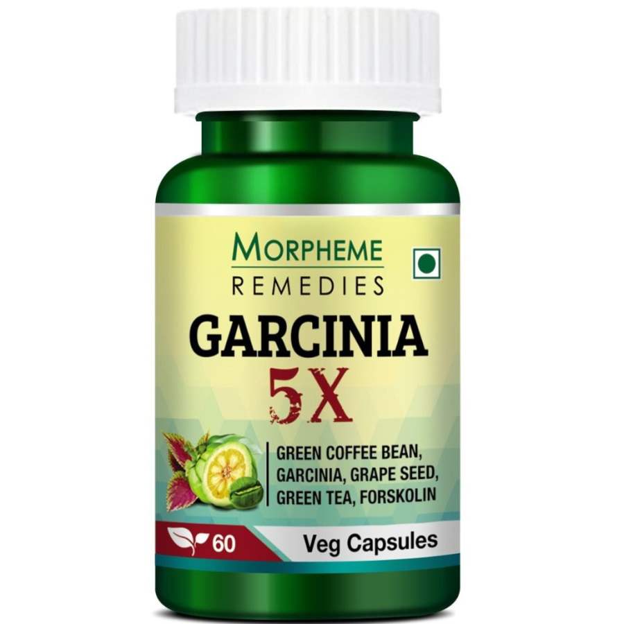 Morpheme Remedies Garcinia 5X  Garcinia, Coffee, Green Tea, Forskolin, Grape Seed - 60 Caps